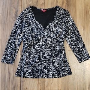 Merona Control Top Blouse V Neck Animal Print Top